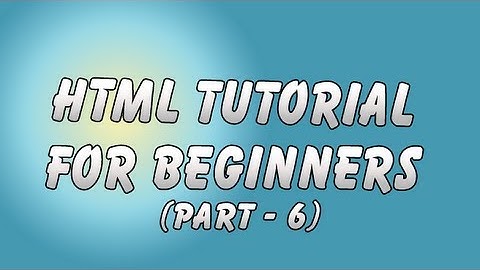 HTML Tutorial 6 - Drop Down list, Radio Option and Multi-Select list