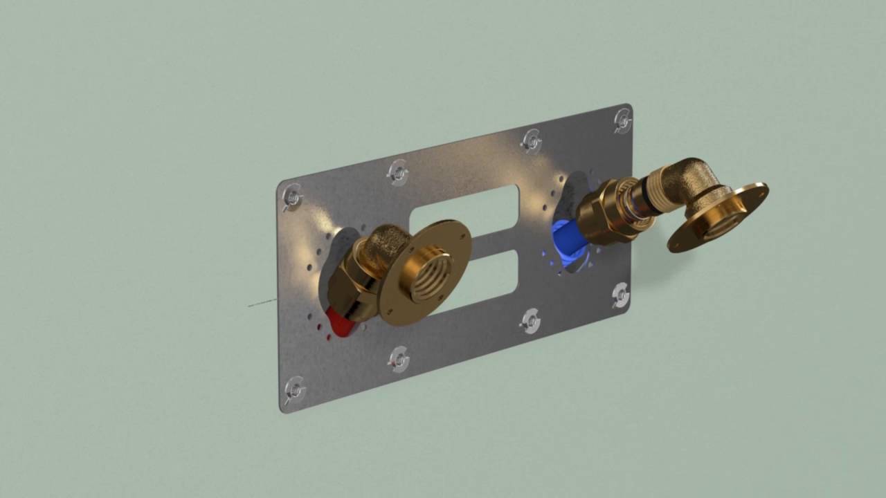 Platine de raccordement robinetterie pour cloison R'Fix