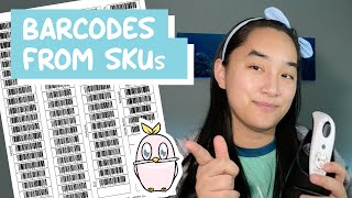 [How To] make Scannable Barcodes from SKUs with Square || EmiiCreations