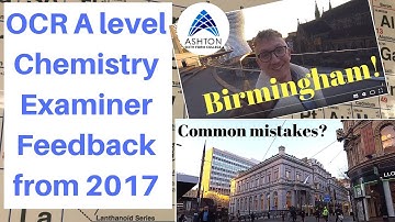 2017 Examiner Comments OCR A Level Chemistry