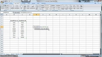 t-test in Microsoft Excel