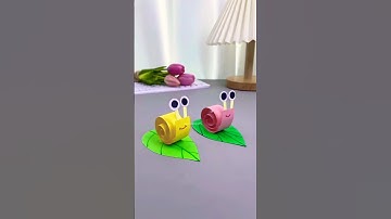 How to make a paper cute little snail #shorts #snail