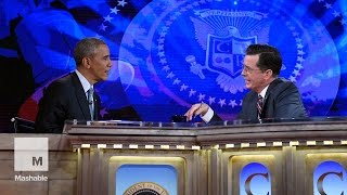 Behind the scenes: Obama on 'The Colbert Report' | Mashable