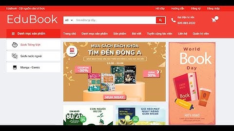 Chia sẻ giao diện website bán hàng || code HTML CSS JS #website #edubook