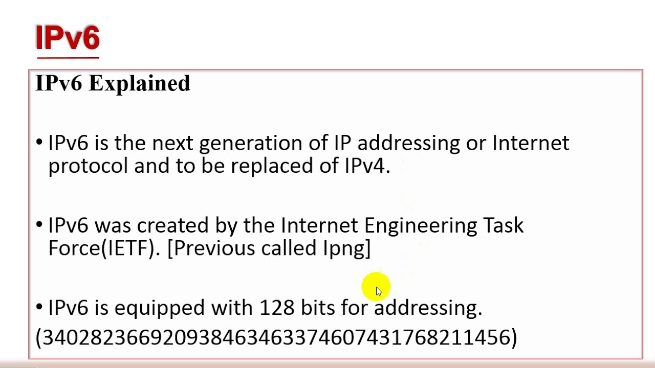 1 IPv6 Basic - YouTube