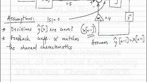 lecture32 - Decision feedback equalizers - elimination of noise enhancement