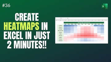 How to Create Heatmaps in Excel using Example (Avg Temperatures) - Shiva Charan