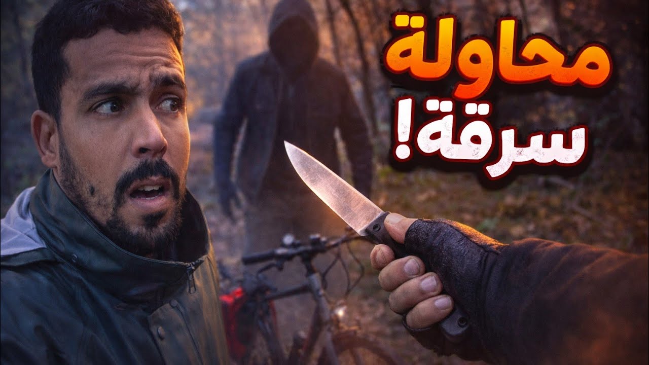 تعرضت لمحاولة سرقة وسط غابة المزار في يوم ممطر 😱🌧️ | مغامرة غير متوقعة بالدراجة 