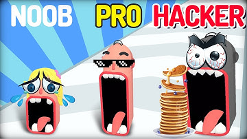 NOOB vs PRO vs HACKER 🍰🧁 Pancake Run 🤪🤣 [Funny Gameplay]