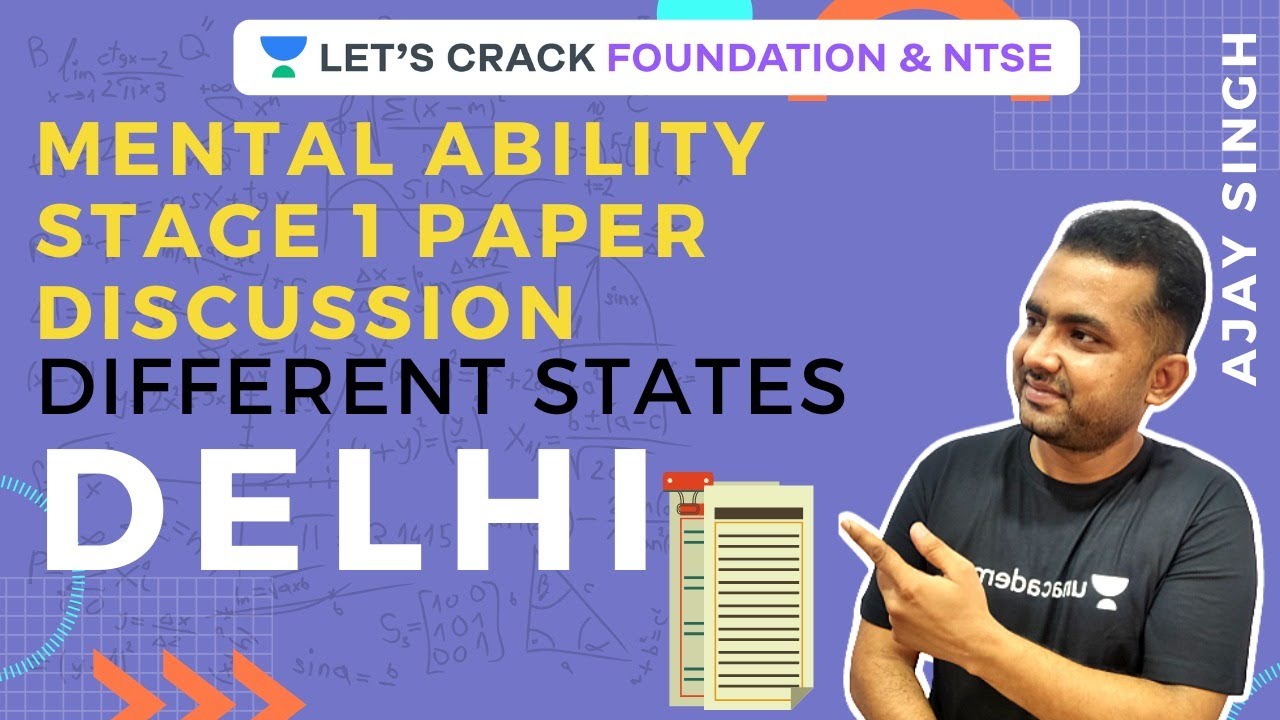 Mental Ability stage 1 paper discussion | Different States | Mental Ability for NTSE Stage 1 2020