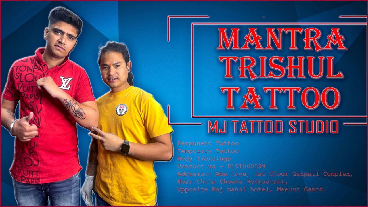 Mantra Tattoo | Trishul Tattoo | Om Tattoo | Band Tattoo | Mj Tattoo Studio  | Artist- Mahesh Thapa - YouTube
