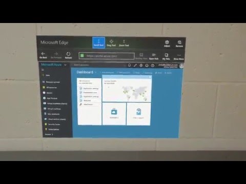 Azure Portal using HoloLens and Edge Browser