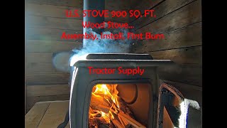 U.S. Stove Company 900 Square Foot Log Wood Stove...ASSEMBLY, INSTALL, AND FIRST BURN