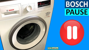How to pause a Bosch Washing Machine - Start Reload Bosch Washing Machine