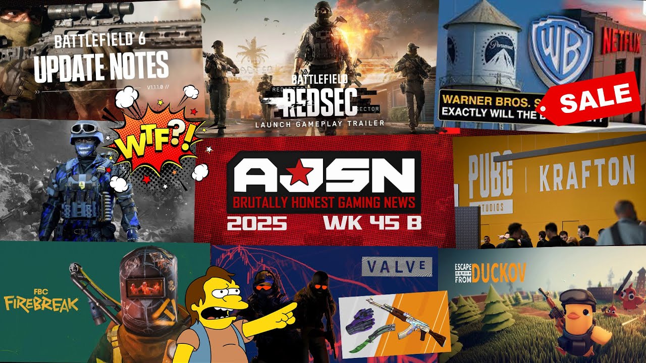 AJS News – WB for SALE?!, Battlefield 6 PATCHED + BLUE SKINNED!? + BR Release, CS loses 2 BILLION! AJS News – WB for SALE?!, Battlefield 6 PATCHED + BLUE SKINNED!? + BR Release, CS loses 2 BILLION!