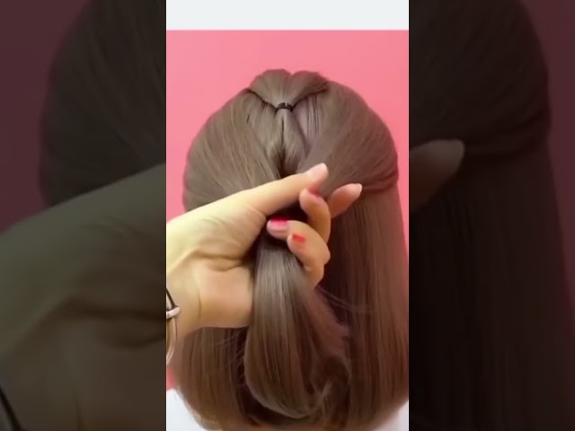 beautiful hairstyle for short hair. subscribe pls ☺️