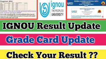 IGNOU results update 2022 IGNOU december 2022 result update ignou grade card update 2023