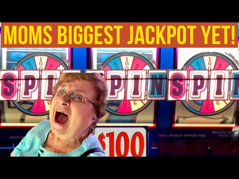 Casino HATES When I Bring Mom To Play Wheel Of Fortune As She Crushed Her BIGGEST $100 Spin JACKPOT!