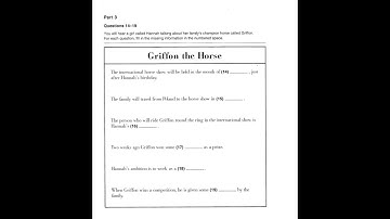 Study English online (B1). Preliminary English Test (PET) Listening Book 1 : Test 2 part 3