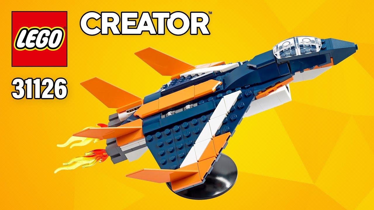 LEGO 31126 Creator 3in1 Supersonic Jet Plane to Helicopter to