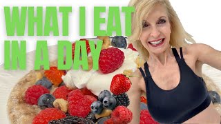 What I Eat in a Day to Keep a Flat Tummy & ABS // Stay Lean + Healthy at 60!