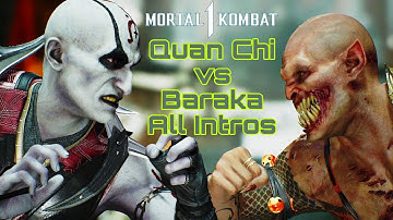 Mortal Kombat 1 Quan Chi vs Baraka All Intros | MK1 Quan Chi vs Baraka All Intros | Mighty Sabbu