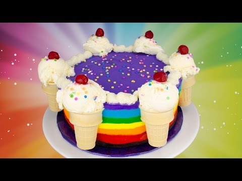 Rainbow Ice Cream Cake Recipe How To Make A Rainbow Ice Cream Cake From Cookies Cupcakes And Cardio-11-08-2015