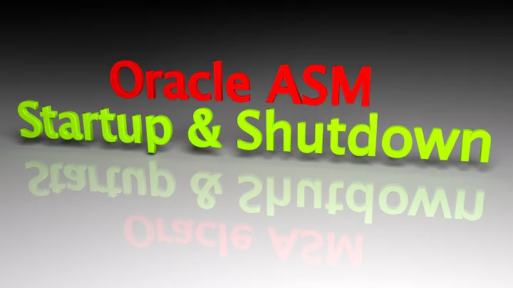 Oracle 12c R1 ASM Instance Startup & Shutdown