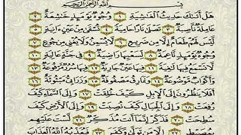سورة الغاشية مكررة 7 مرات المنشاوي رحمه الله