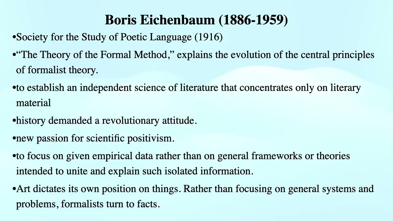 1.6 Boris Eichenbaum