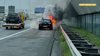 #BRAND .. LESAUTO IN BRAND VLAK VOOR DE BENELUXTUNNEL!! | leven van een berger! #81