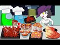 Among Us and FnF ASRM Mukbang Challenge - Among Us Animation - Rainbow Game