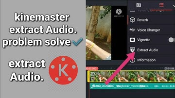 How to get Extract audio from video in kinemaster / problem Solve✅