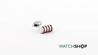 Kennett Jewellery Men's Stainless Steel Solid Cylinder Translucent Cufflinks (KC10)