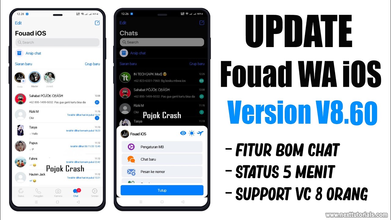 Fouad WhatsApp iOS v8.60 || Update Fitur Terlengkap 2021