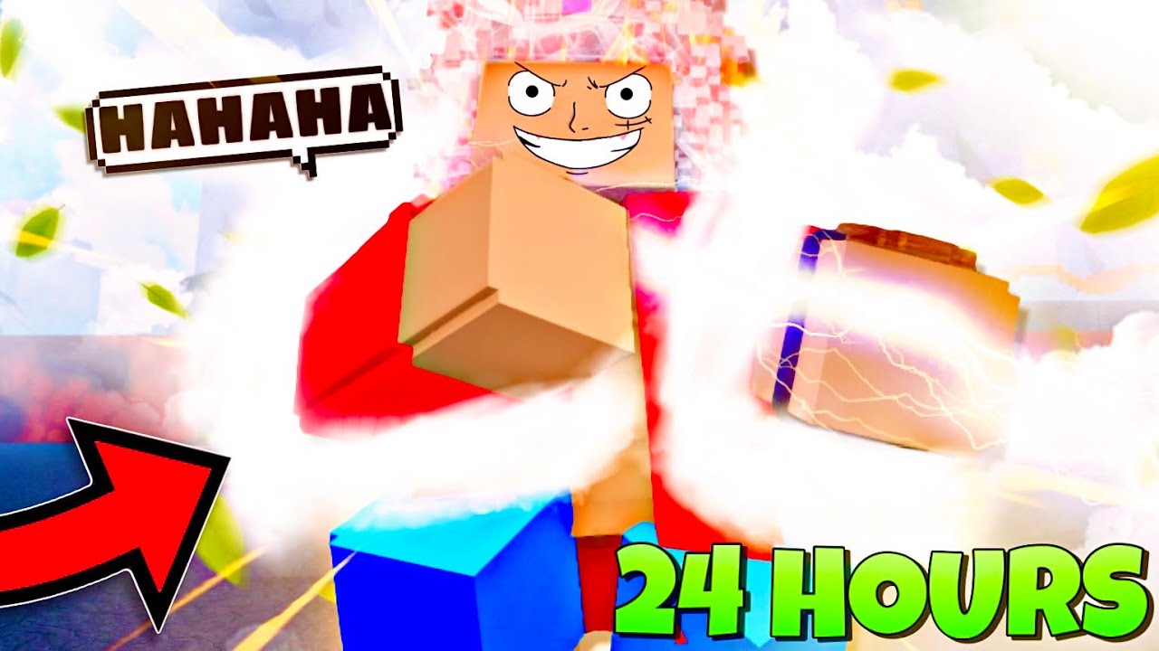 I SPENT 24hrs As STRAW HAT LUFFY In ONE PIECE Roblox!… (Pixel Piece