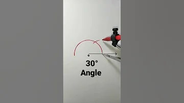 how to construct 30 degree angle using compass | 30° angle