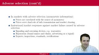 Lecture 9 - Adverse selection