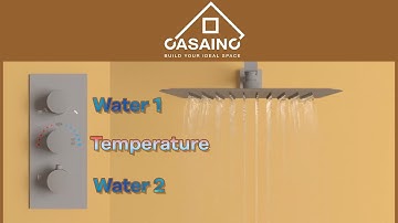 CASAINC 3-Way Thermostatic Complete Shower System with Rough-in Valve With 6 Body Jets Installation
