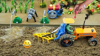 Diy tractor mini borewell drilling machine science project |submersible water | @topminigear #2