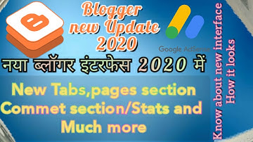 Blogger new interface/blogger update 2020/difference between new & old(Legacy) interface Of blogger