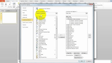 How to Reset the Ribbon Customizations In PowerPoint 2010