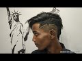 slope cut hairstyle