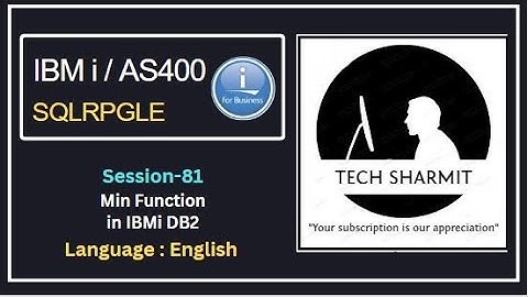 Min function in db2 sql  | SQLRPGLE | ibmi training | sqlrpgle as400 | db2 | db2 view