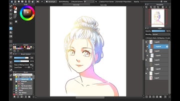 [Medibang Paint Pro desktop version how to] Color Bun Hair tutorial