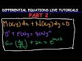 Exam Prep Questions on Meaning & Classification of Differentials + Solving First Order D. E | Part 1