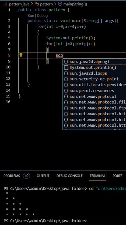 Right-angle triangle pattern in java || Patterns in java (Day-2)#coding ...