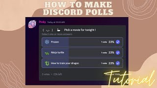 How to make discord polls | discord tutorial | 2024 | no bots needed