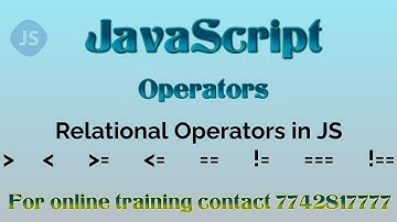relational operators in JavaScript