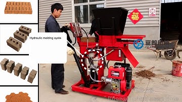 FL2-25B diesel engine interlocking brick making machine